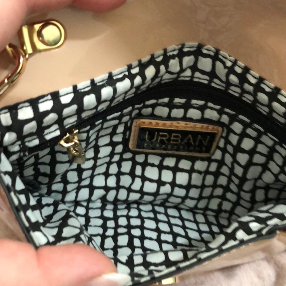 Beige, glossy wristlet - Picture 4 of 5